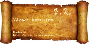 Váradi Kerubina névjegykártya